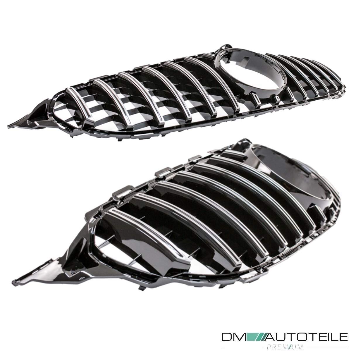 Kühlergrill Für Mercedes C Klasse W205 Schwarz Chrom AMG Panamericana
