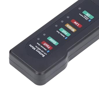 Car Battery Tester 12V Battery Analyzer Reverse Protection High Sensitivity LED Display Battery Load Tester for Cars Forklifts Boats RVs Motorcycles Plastic Pure Copper 69g