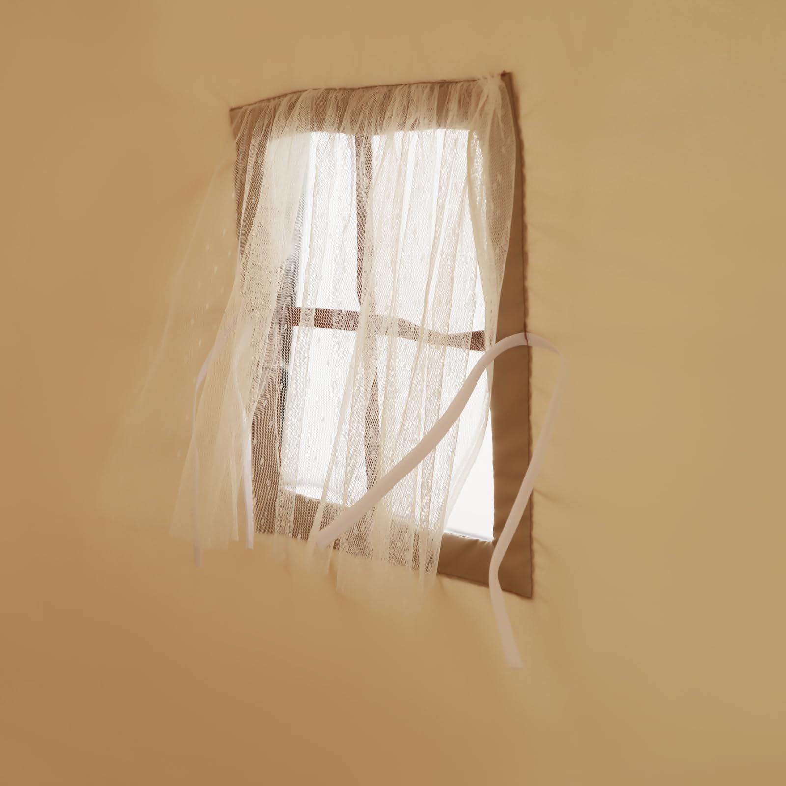 Tenda da gioco, 120 x 100 x 130 cm, colore kaki con tappeto ghirlanda LED 3 m, capanna Pop-up asilo pieghevole per ragazza ragazzo 1-6 anni, tenda interna esterna zanzariera regalo