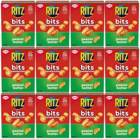 Ritz Bits Sandwiches Peanut Butter Crackers, 180g/6.3oz (Pack of 12) Shipped from Canada