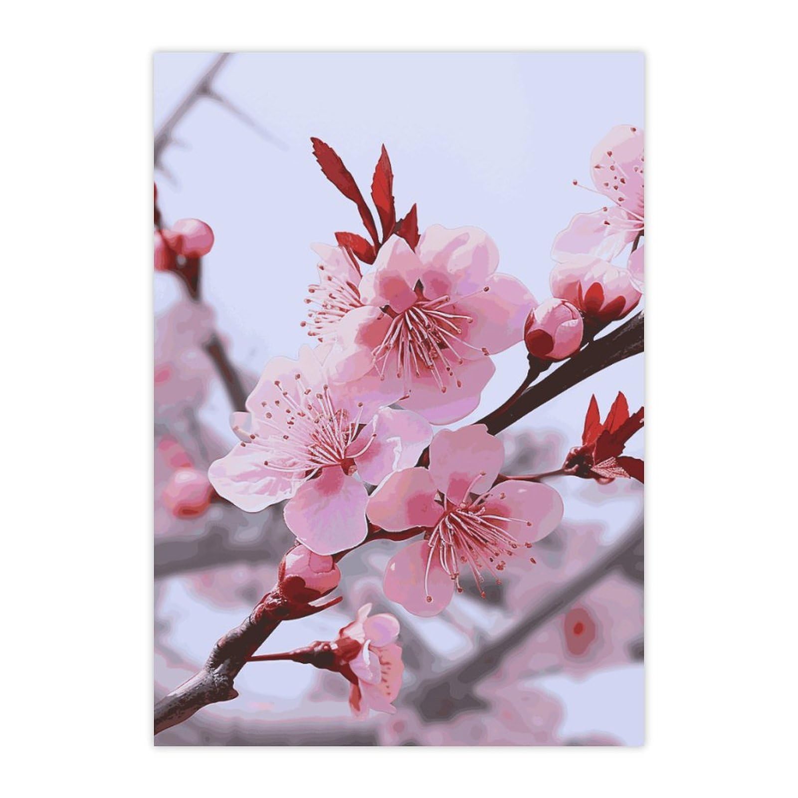 Autocollants fleur de prunier imperméables : stickers mignons gourde et ordinateur