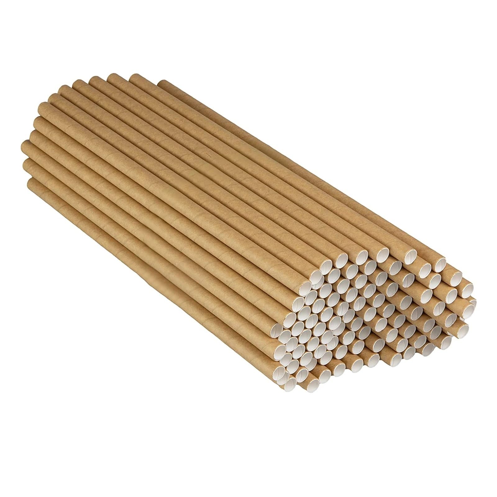 las pajitas de papel, Pajitas de papel Kraft 600 piezas Multicolor(Brown)