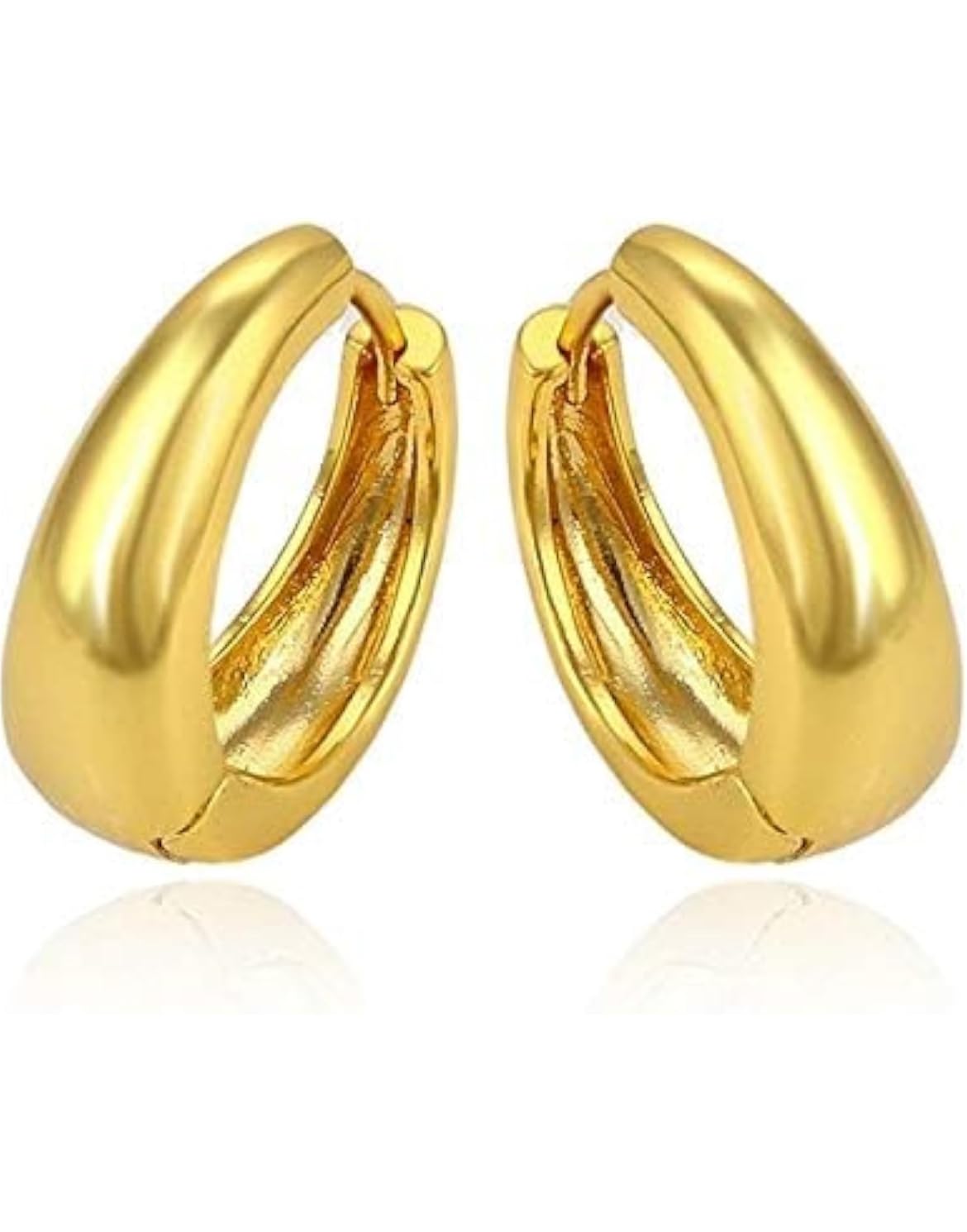 Gold-Plated Kaju Bali Hoop Earrings Unisex Salman Khan Style-image-31