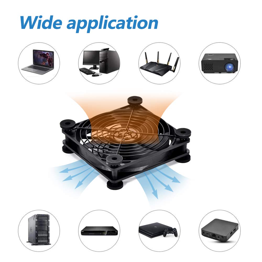 Leiser 120 mm USB-Ventilator, 5 V, tragbarer USB-Lüfter für Flachbildfernsehempfänger, Router, DVR, Playstation, Xbox, Computerschrank-Kühler