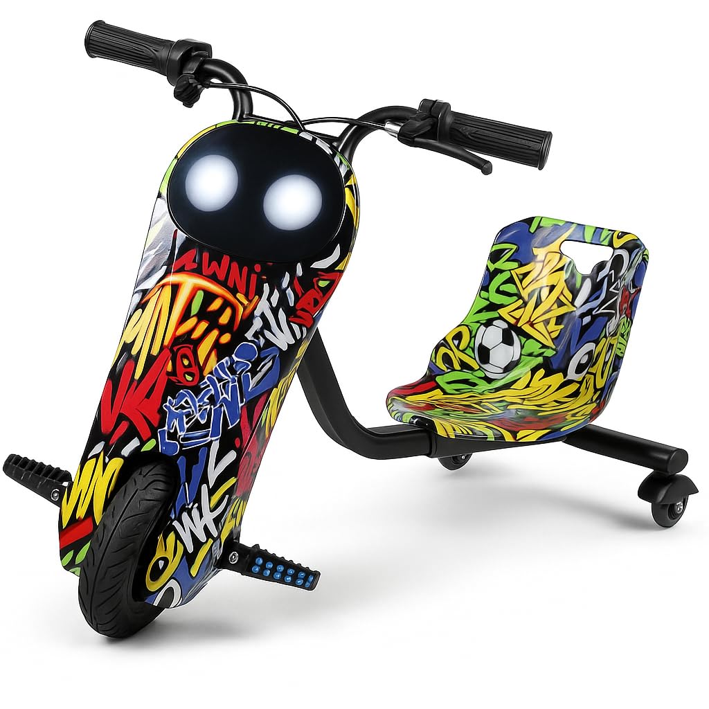 WESITO 3-Wheel Electric Drifter for Kids with LED Lights & Bluetooth Speaker | Self-Balancing Ride-On Toy | 15 km/h Top Speed | 3-Hour Fast Charge | 75 kg Load Capacity-image-46