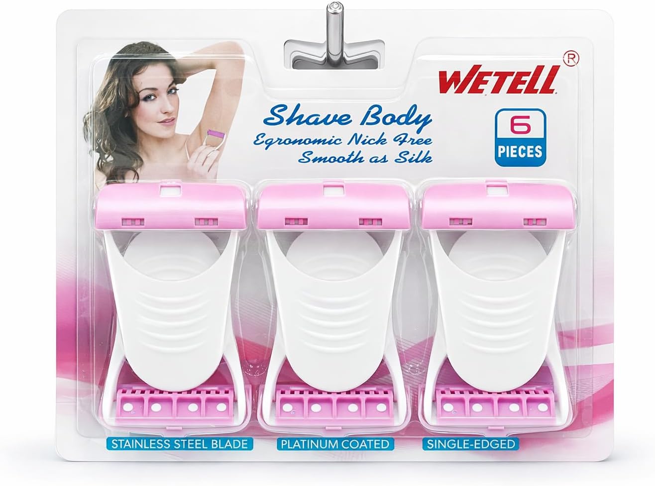 Ultimate Smooth Disposable Razor for Women - 6-Blade Shaving System | Precision for Sensitive Skin