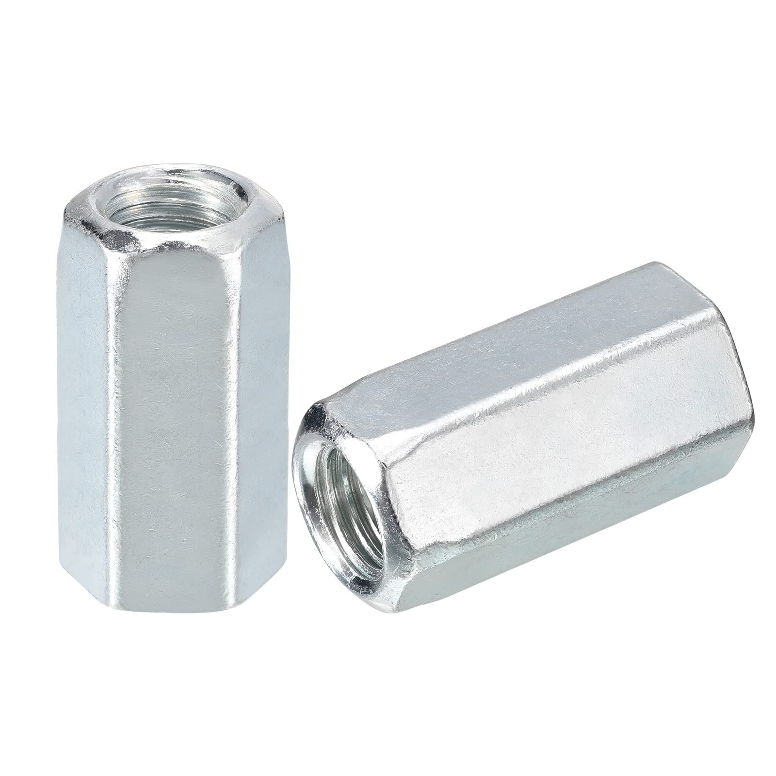 sourcing map 2pcs M20x30x60mm Coupling Nuts - Galvanized Carbon Steel Hex Threaded Rod Coupler for Furniture, Electronic, Industrial