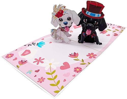 Miniatura 3 de Tarjetas de felicitación de cumpleaños, tarjeta desplegable de lindos cachorros, tarjetas emergentes de papel 3D para cumpleaños, tarjetas de