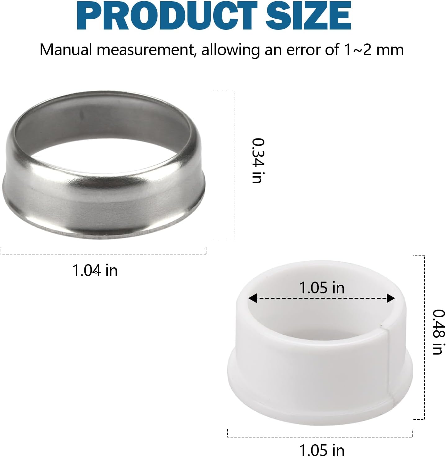 Outboard Water Pump Drive Shaft Collar & Spacer Replacement for Yamaha 61A-45527-00-00 and 61A-45538-00-00, Fit for Mercury 225 EFI (4-Stroke), Yamaha 2-Stroke 115hp-300hp, 4-Stroke 115hp-225hp - Image 6