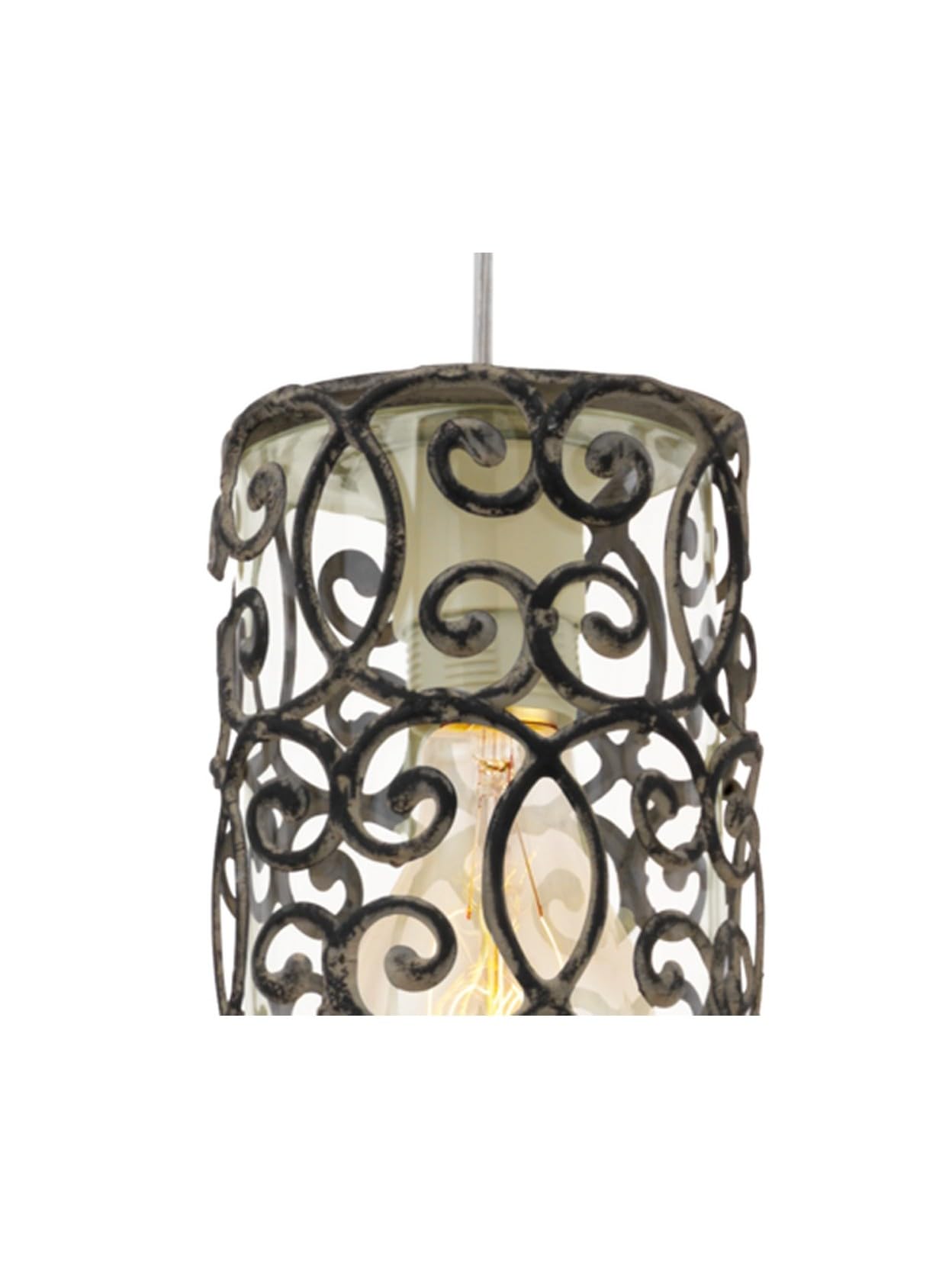 Generico Lampa wisząca w stylu vintage 1 światło brązowe GL1148 do sypialni, salonu, jadalni, pokoju dziecięcego, przedpokoju, korytarza
