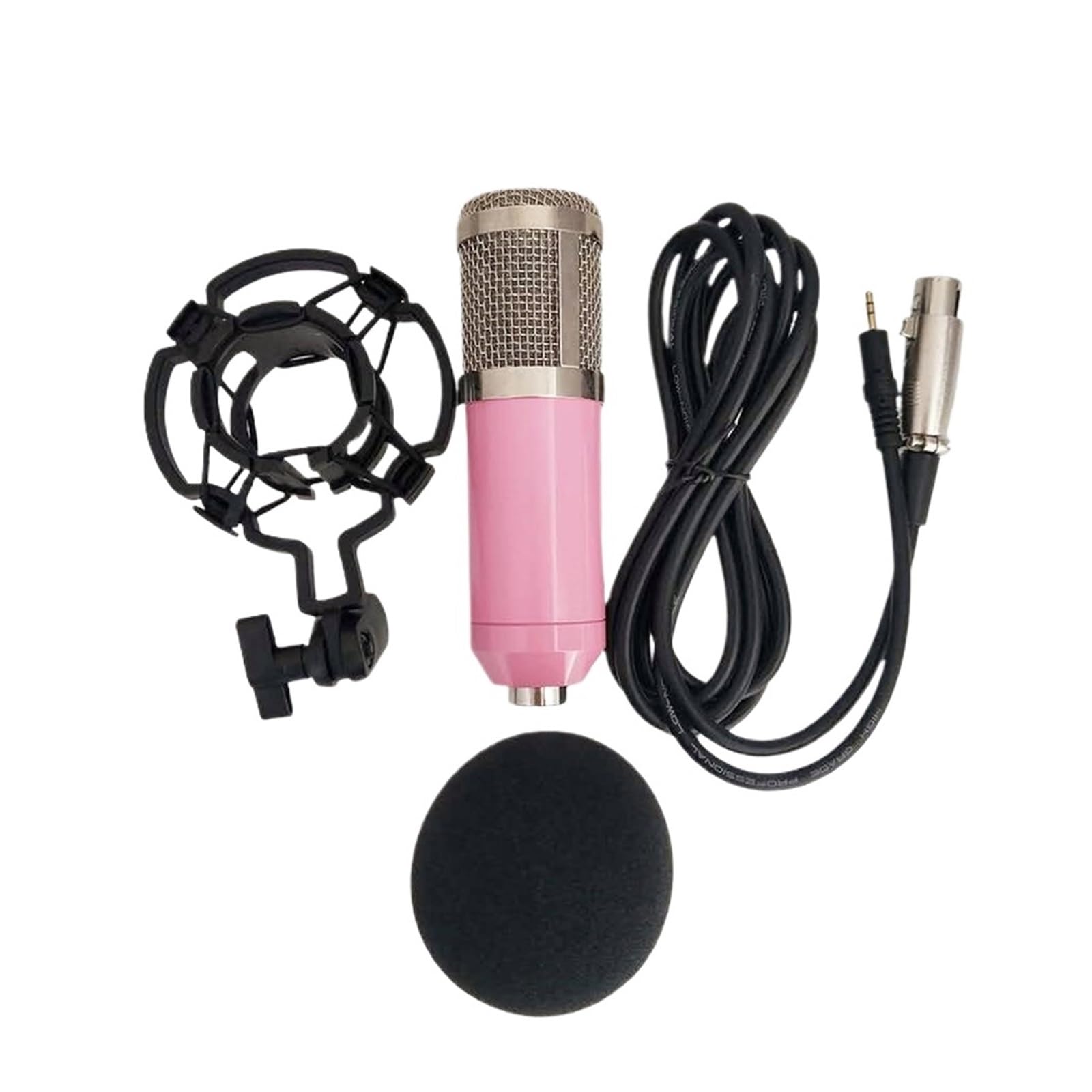 Professionale BM 800 Microfono Karaoke Studio A Condensatore Con Scudo Mikrofon Mic For KTV Radio Braodcasting Canto Registrazione Riproduzione Chiara Del Suono(Pink)