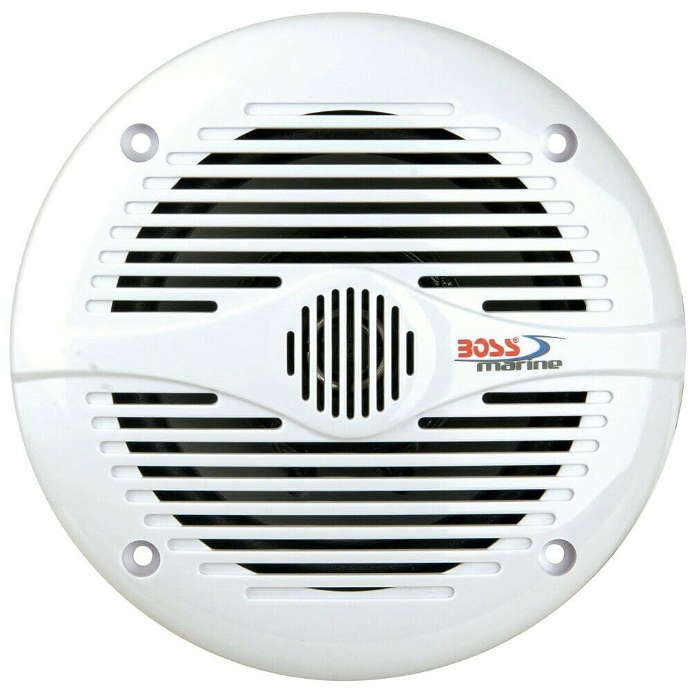 Kit Set para Boss Audio Systems MR60W 2 Altavoces Marinos de 2 vías 6,5" 16,5 cm 165 mm 100 vatios rms 200 vatios máximo Impermeable mar Piscina Barco, por par + Juntas y Tornillos