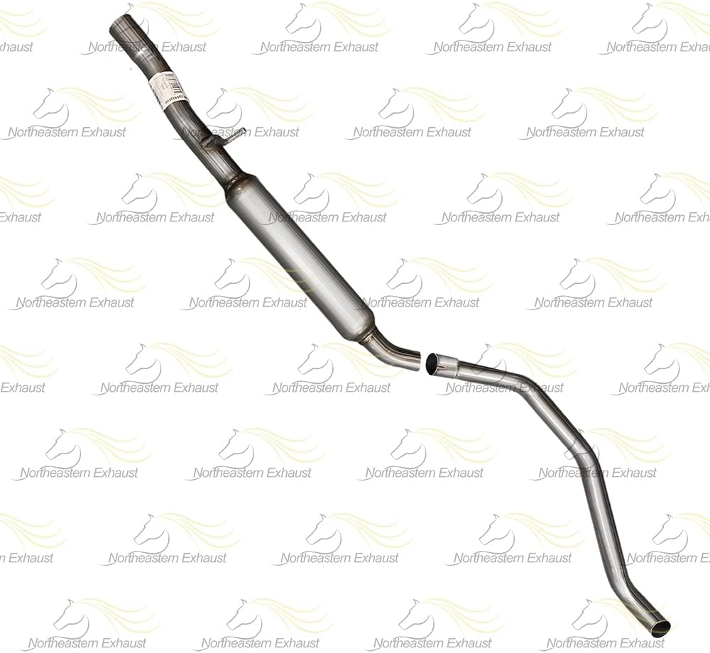 Exhaust Kit Resonator Pipe & Muffler Compatible for 2007-2011 Jeep Patriot 2.4L | Stainless Steel | Northeastern Exhaust | Free Clamps Included | Direct Fit