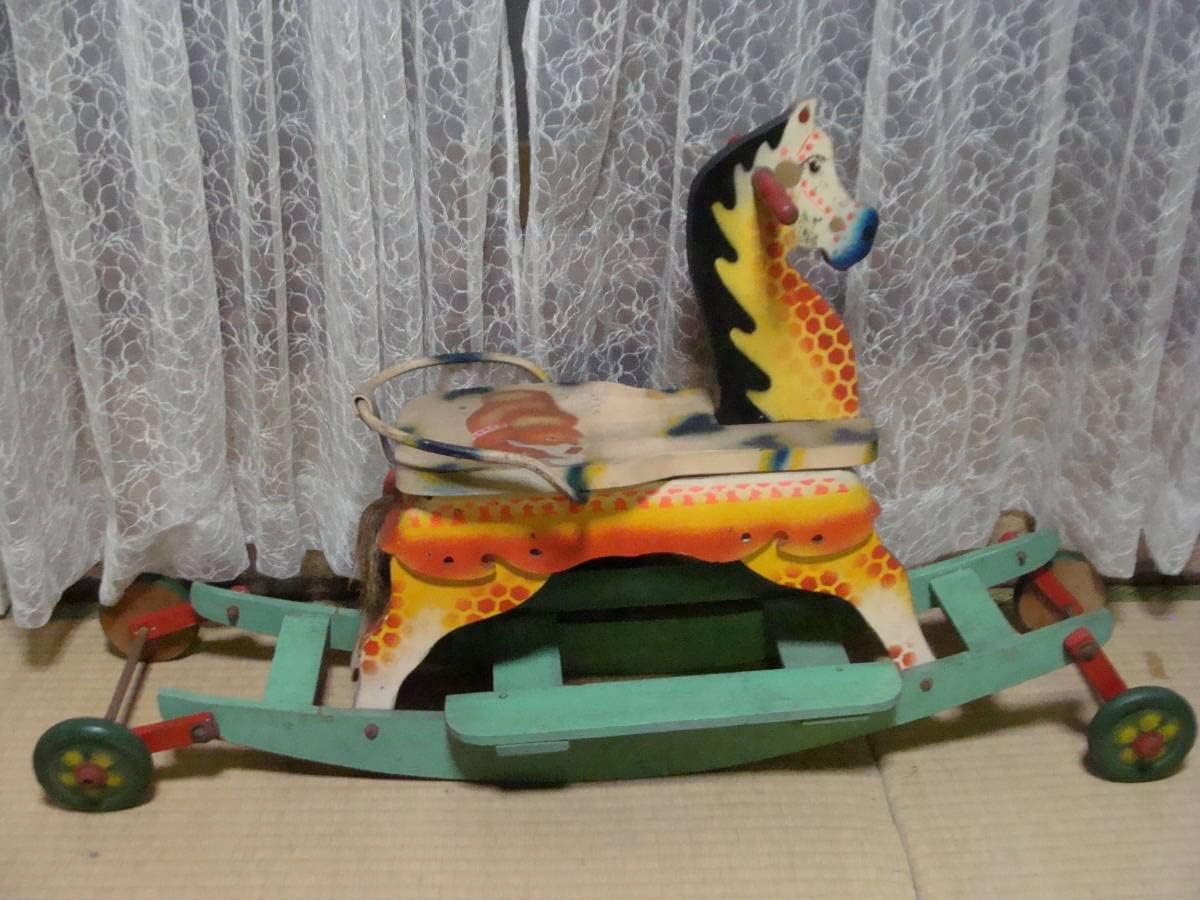 木馬玩具 ロッキングホース 手押し車 レトロ 古いおもちゃ 初期 古道具