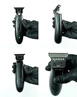 Vista 5 de Supreme Trimmer T Shaper - Recortador silencioso inalámbrico para barba y cabello para hombres 120 minutos de duración, bajo ruido, cuchilla DLC