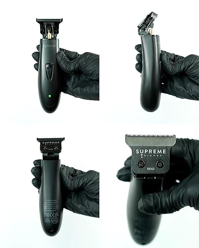 Miniatura 5 de SUPREME TRIMMER - Cortadora de pelo profesional ST5200 hoja adicional incluida cortadora inalámbrica para barba - moldeadora dorada en T