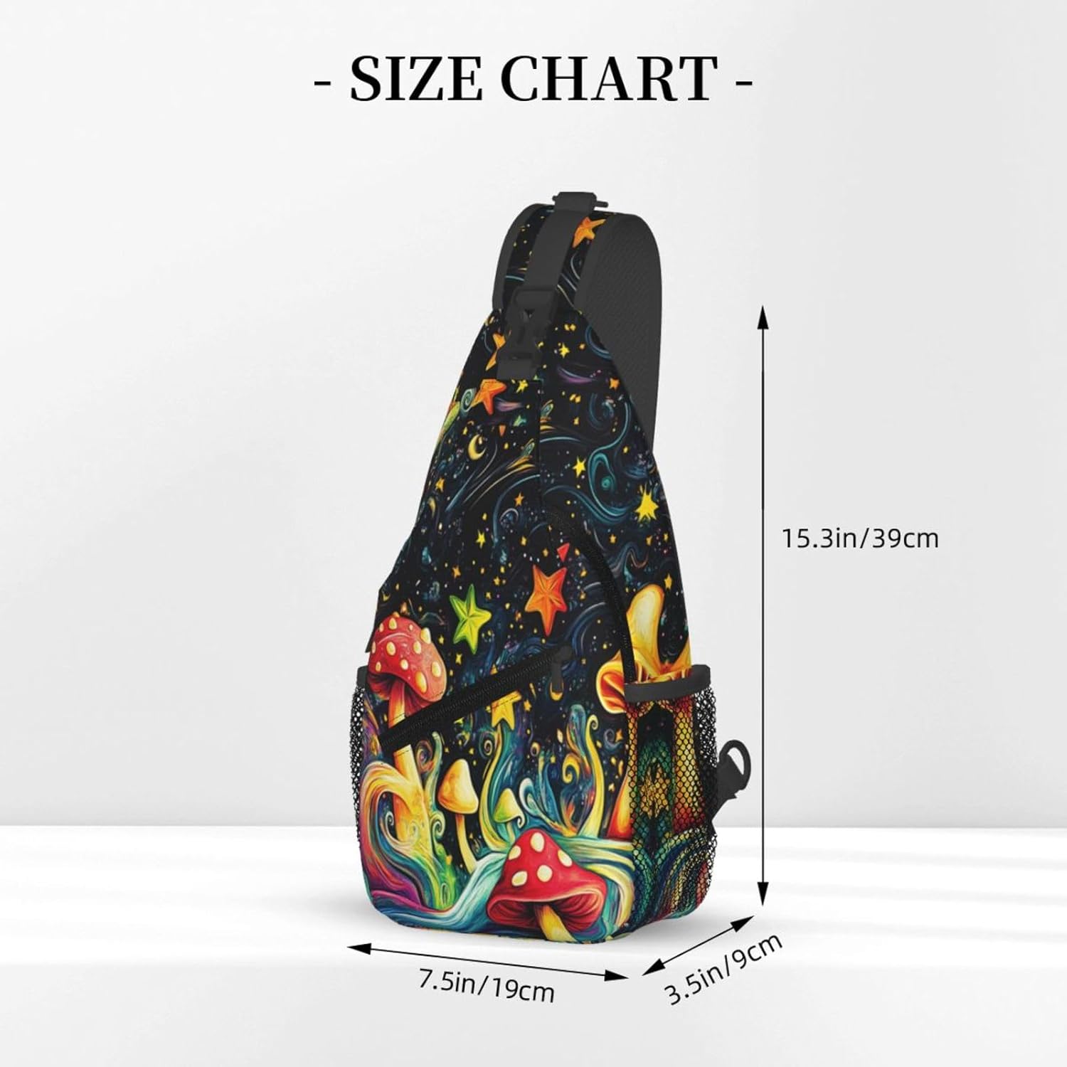 Crossbody Bag Psychedelic Mushroom Stars Sling Bag Backpack Chest Bags Shoulder Bag for Women Men - Image 9