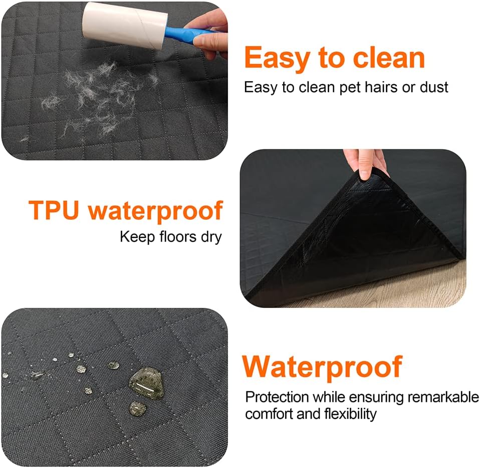 Washable Pee Pads for Dogs 72"×72" Reusable Puppy Pads Extra Large, Waterproof Pet Training Pads Leakage Non-Slip, Dog Pee Pads Whelping Pads for Playpen, Crate, Sofo, Car, Bed