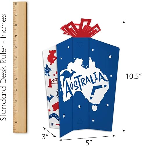 Miniatura 6 de Big Dot of Happiness Día de Australia - Decoraciones de mesa - Centro de mesa G'Day Mate Aussie Party Fold and Flare - 10 unidades
