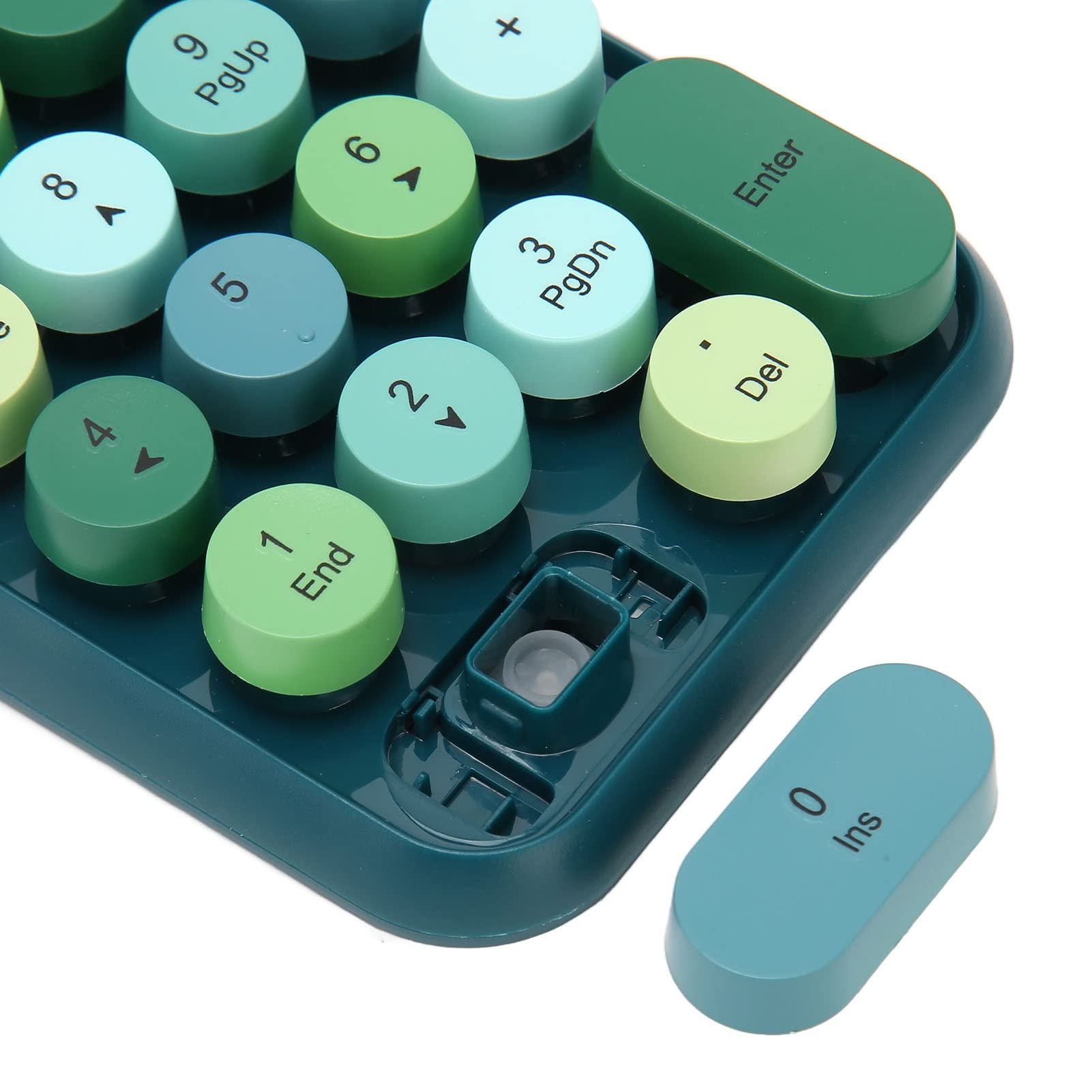 Tastierino Numerico USB, Tastierino Numerico Meccanico per Laptop, Tastierino Numerico per Macchina da Scrivere a Colori retrò a 18 Tasti per XP, per (Colore verde scuro)