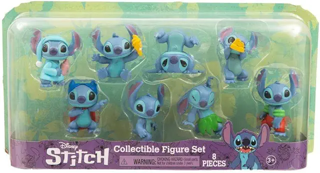 Figuritas de Stitch: Pack 8 Figuras Coleccionables Disney con Accesorios