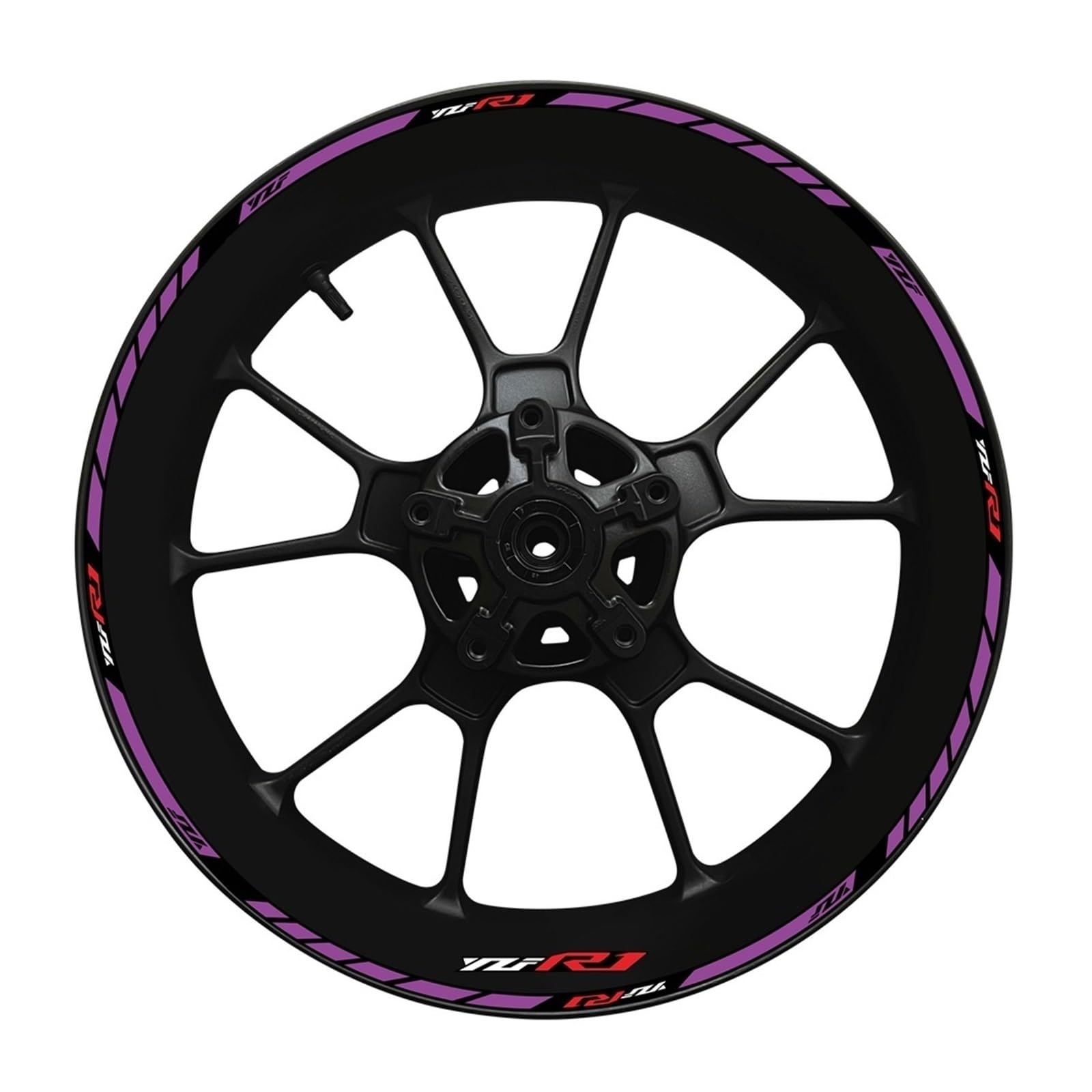 Motorcycle Thickened Edge Outer Ring Reflective Sticker Stripe Wheel Decals for Yamaha YZF R1(Color14)