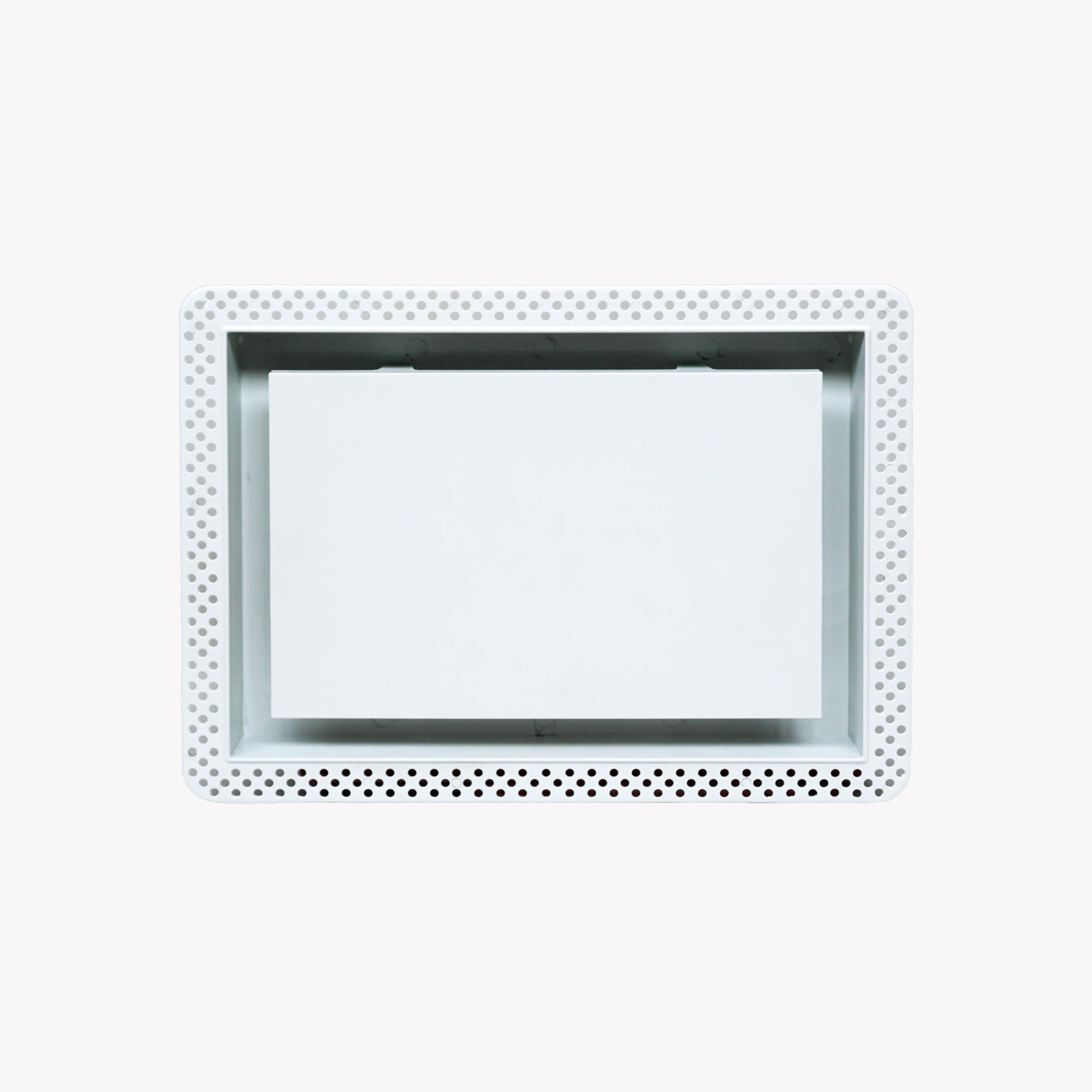 フラッシュウォールベント [ライト]、ミニマリストABSプラスチックHVACエアリターンレジスターカバー、カスタマイズ可能なモダンエアフローソリューション、自宅または天井用、プロインストール-6インチx12インチ-コットンホワイト-1パック