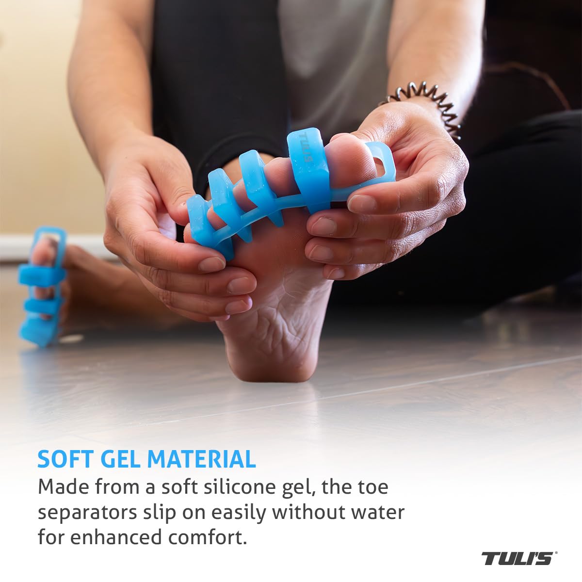 Tuli's SoftMoves Regulowane Separatory Palców na Haluksy, Palce Młotkowate, Zapalenie Powięzi Podeszwy, Nerwiak Mortona, Jeden Rozmiar