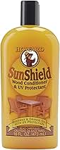 Howard Products SunShield Beeswax Furniture Polish - Outdoor Furniture Wax, Yellow Polish and Protection for Wood, 16 Fl Oz, Pack of 1