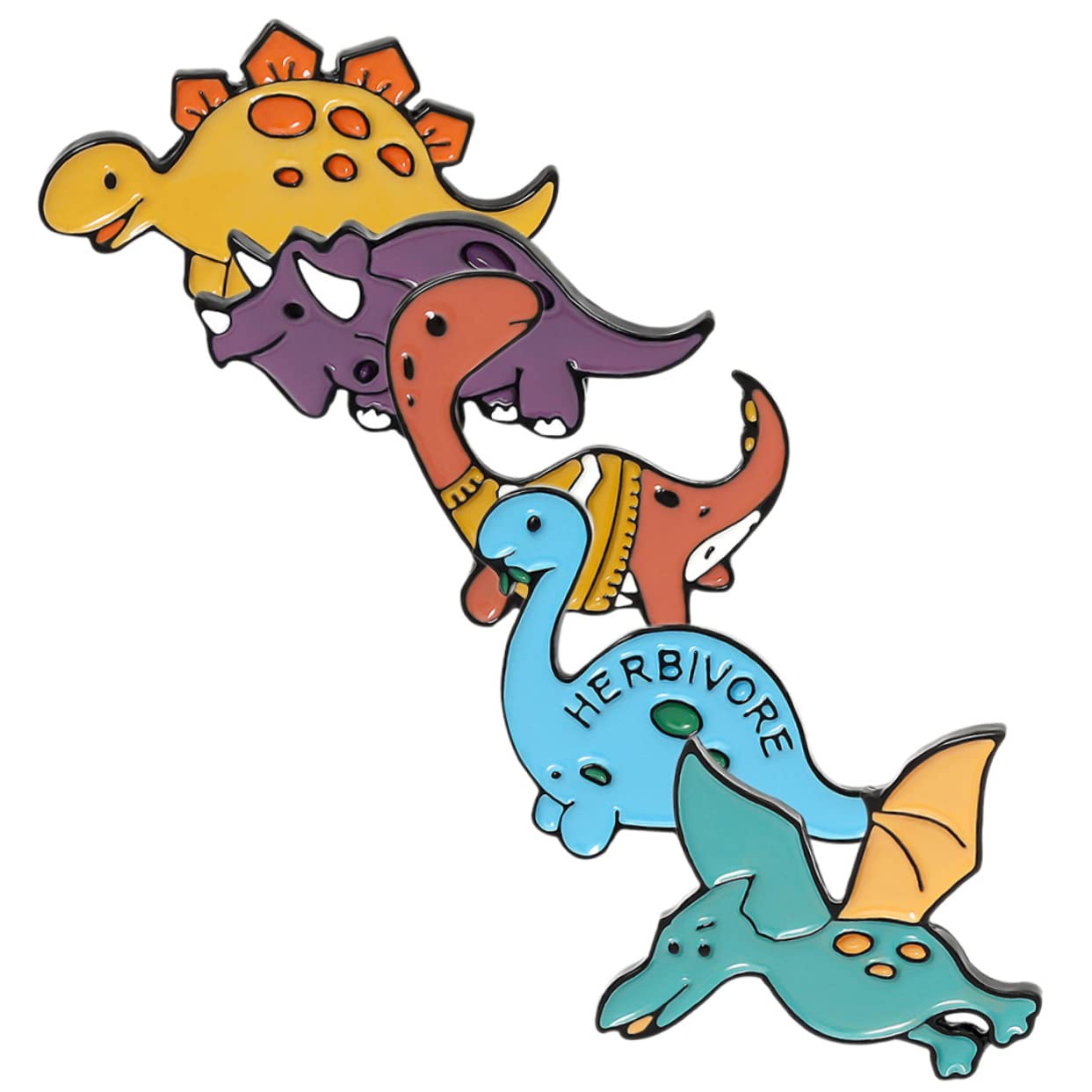 GALPADA 10 Stück Kleine Dinosaurier-Brosche Inspirierende Revers-Tier-Brosche Emaille-Revers Cartoon-Rucksäcke Emaille-Anstecknadel Damen-Rucksack- Kostümschmuck