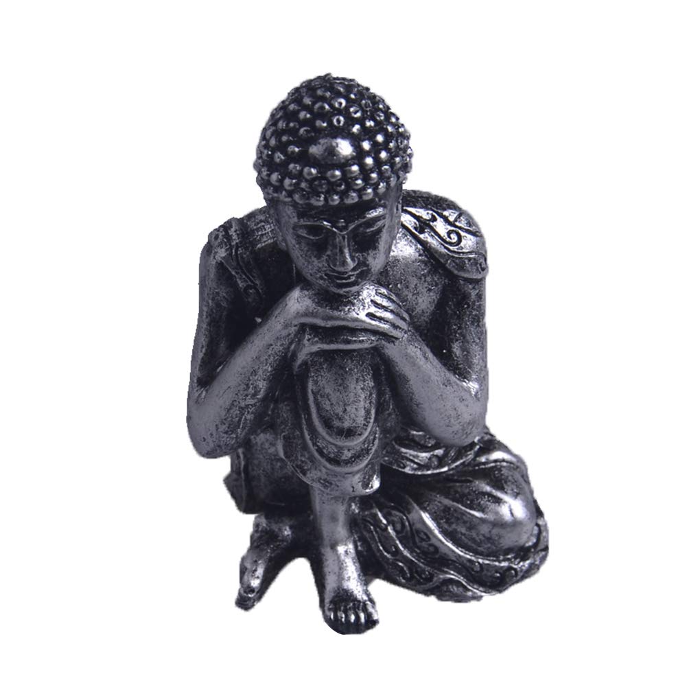 Buddha Figur Sitzend Aus Harz – Feng Shui Deko, Handbemalt, Für Garten & Wohnung, Meditation & Harmonie