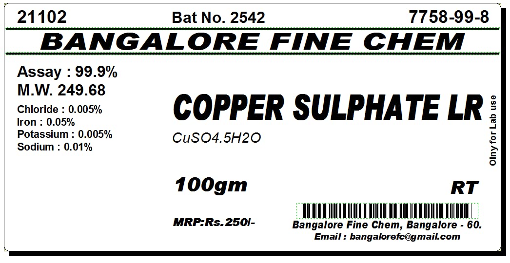 See full amazon price history chart for BFC COPPER SULPAHTE LR - 100gm CUPRIC SULPHATE BFC COPPER SULPAHTE LR - 100gm CUPRIC SULPHATE (B098M4FKG9) Amazon Price History, Amazon Price Tracker