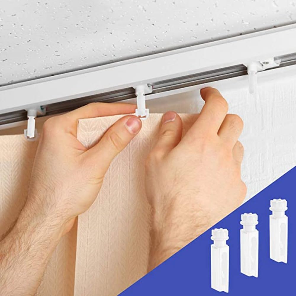 couponhub 20 Pcs White Vertical Window Blind Stem, Practical and Multifunctional POM Material Replacement Stems Easy to Replace Pulley Turning Rod Venetian Curtain Accessories for Window