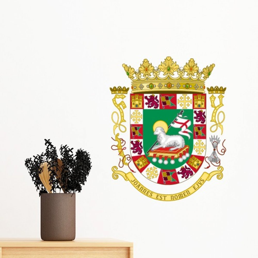 Sticker mural Porto Rico amovible 30cm pour masquer les defauts des murs de chambre