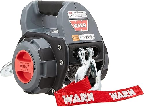 Miniatura 3 de WARN 101570 Handheld Portable Drill Winch with 40 Foot Steel Wire Rope 750 lb Pulling Capacity , Gray