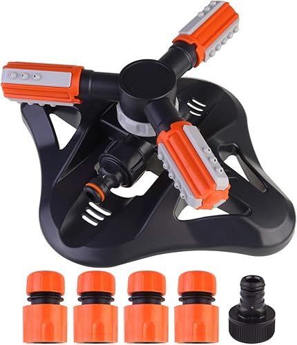 Aspersor de césped para patio, rociadores de jardín, rociadores giratorios de 360 grados, sistema de riego de césped, rociadores automáticos de agua