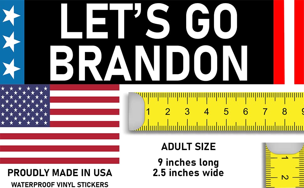 Lets Go Brandon Bumper Sticker with special Biden Bonus - Join in What Everyone is Saying About Joe Biden - 5300+ Sold - Made in USA by an American Patriot