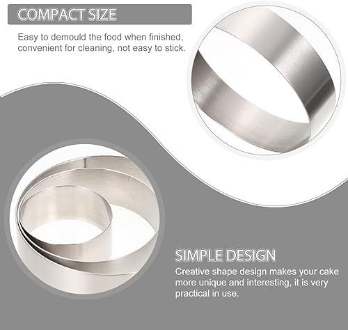 Miniatura 3 de BESTonZON Suministros de decoración de pasteles, suministros de decoración de pasteles, moldes de dona, 3 piezas, anillo de tarta de mousse para