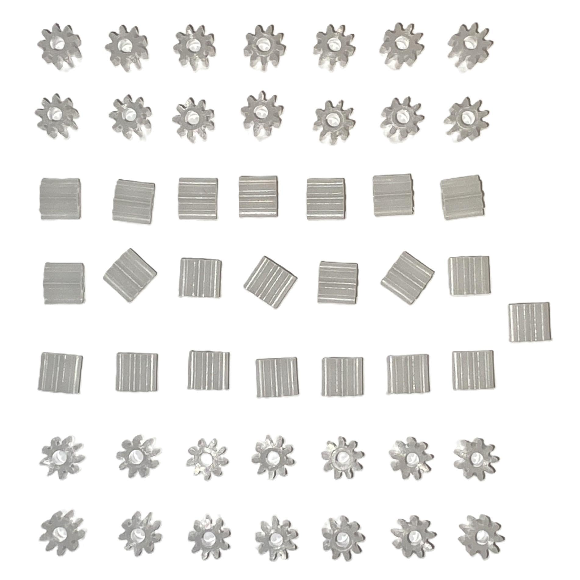 SSC Slot Car Replacement Parts - 9 Teeth, Tooth Pinions Gears, Plastic Motor Gear Pinion Compatible for Scalextric Slot Car Models, DIY Parts Accessories 50 Pinion