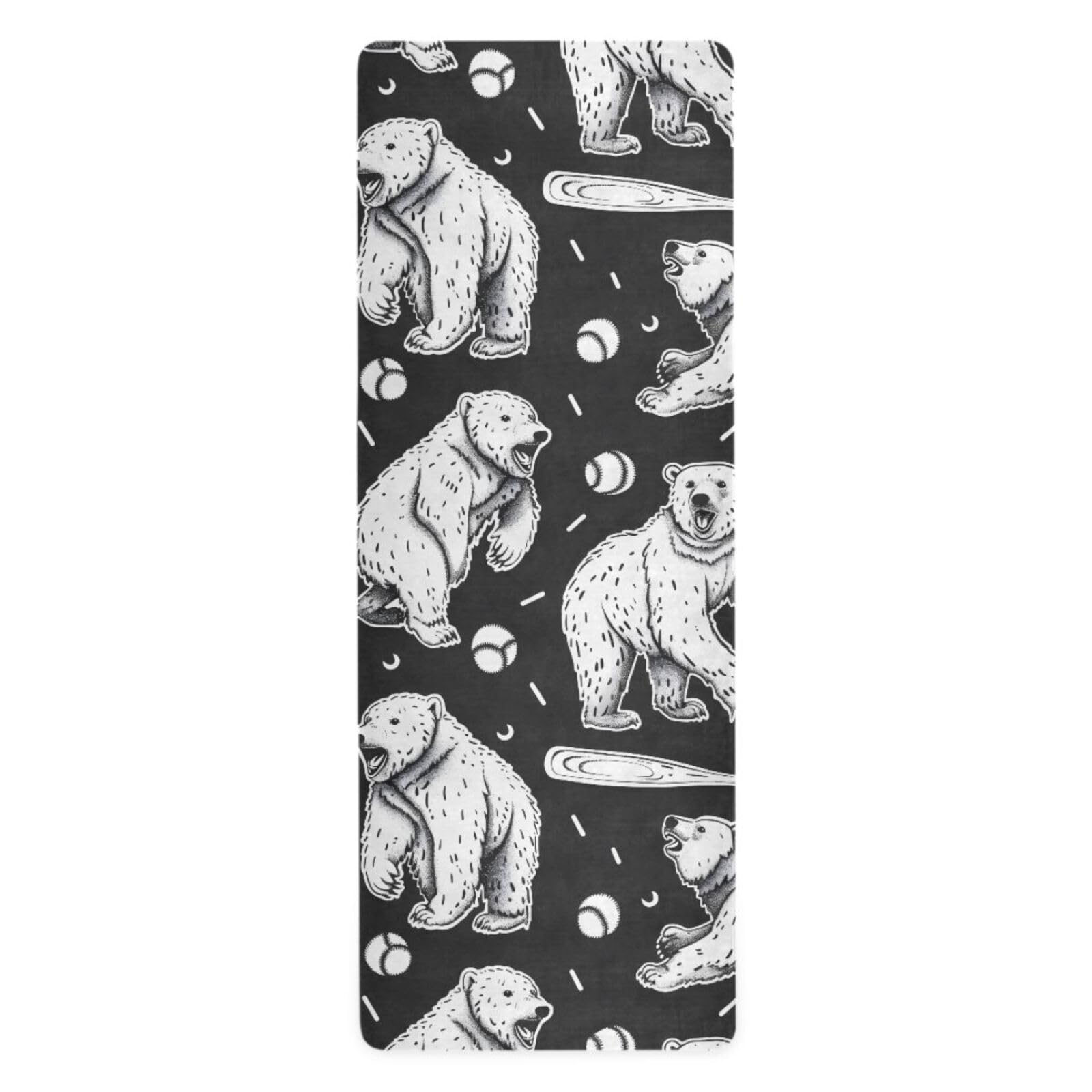 Bear Yoga Mat Non Slip Thick Kids Eco Friendly Rubber Workout Foldable Yoga Mat Women Exercise
