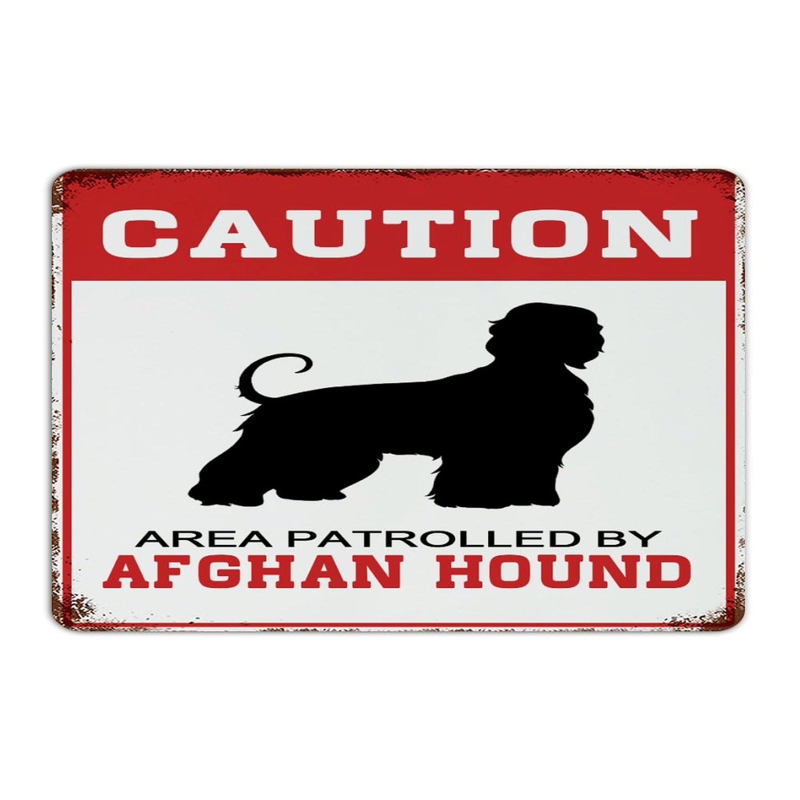 Affiche art cadeau personnalisé lévrier afghan panneau métallique décoratif pour propriétaire