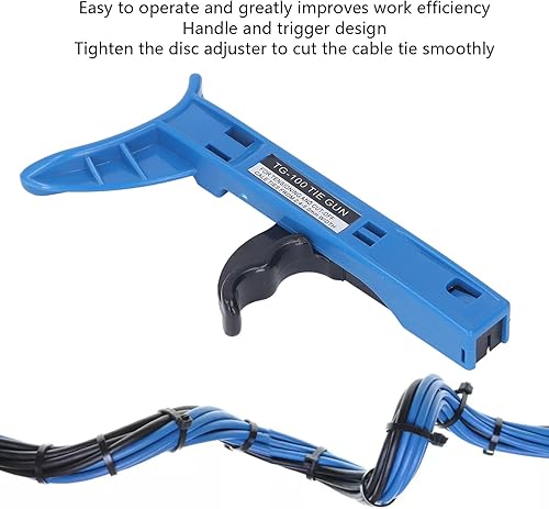 Miniatura 6 de Cortador de bridas de cables, tensor de cremallera, herramienta de amarre de cremallera, pistola de sujeción de cables, punto de corte al ras para