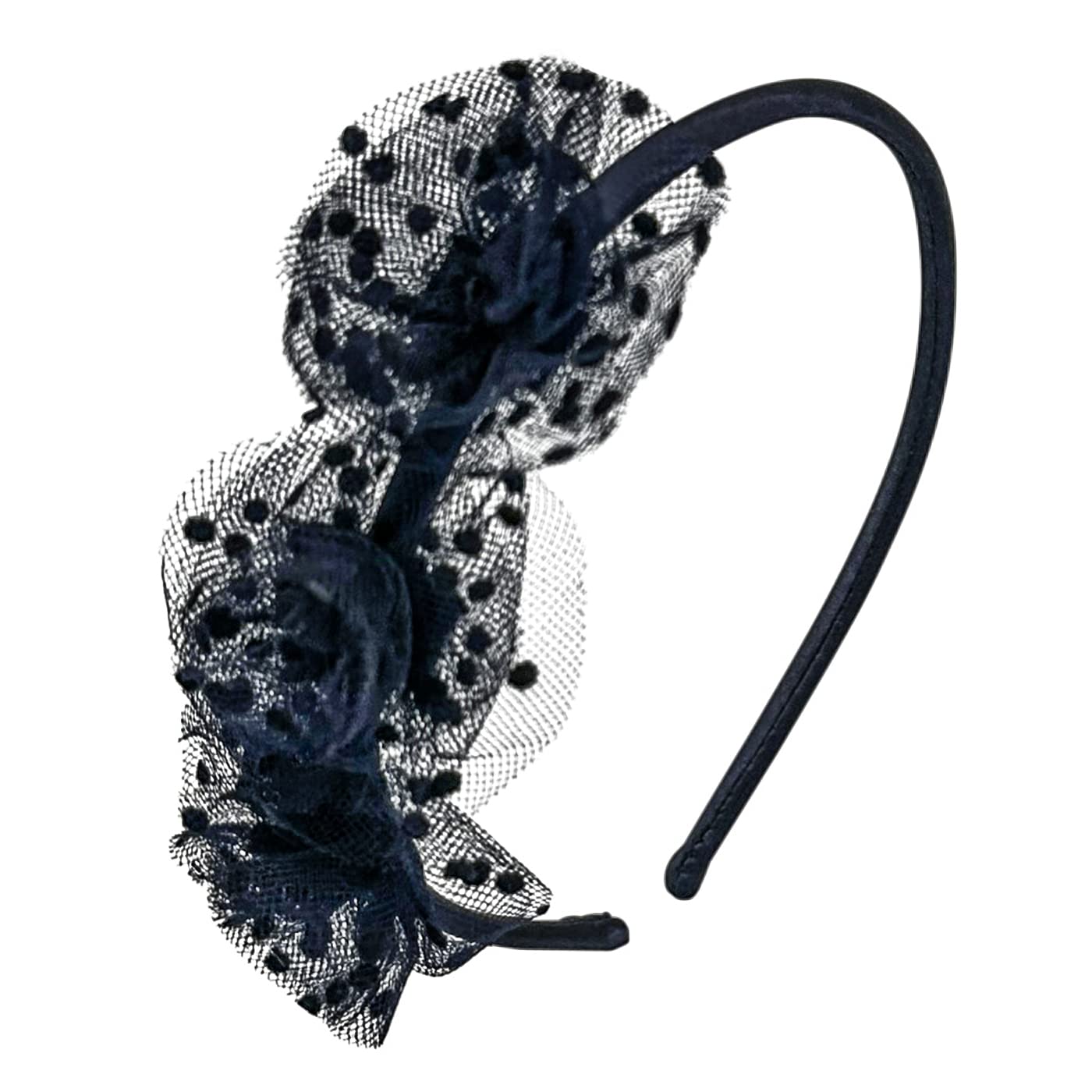 HAARallerliebst Hair Band (Tulle with Dots, Blue - Image 2