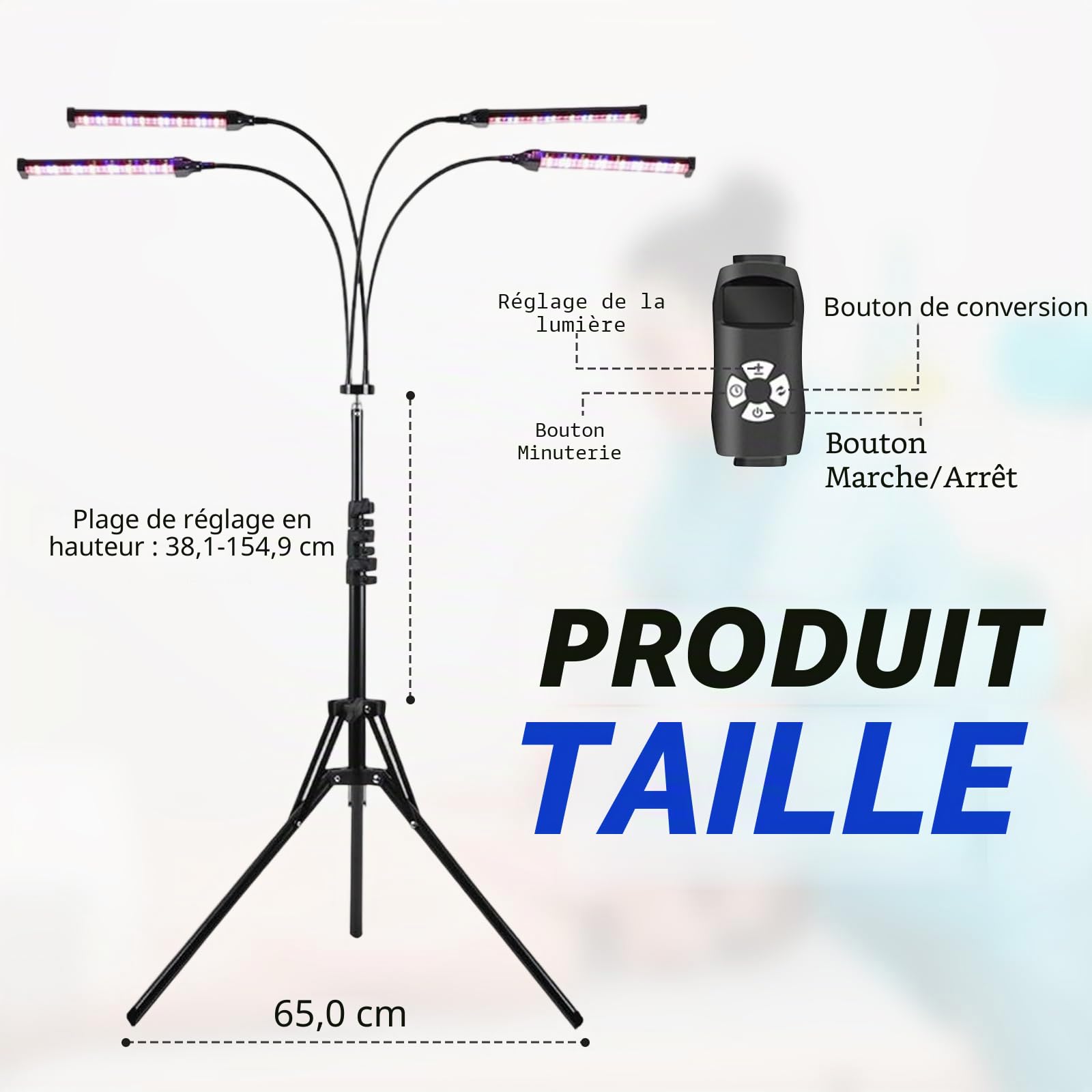 Solarium pour la maison, 460 NM & 490 NM, lampe de bronzage avec lunettes de soleil, lumière bleue, 60 W, double support, pour le bronzage du visage avec 432 LED pour le corps et le visage
