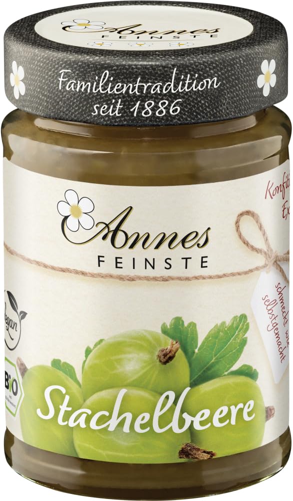Annes Feinste Bio Stachelbeer Konfitüre extra 6 x 225 g