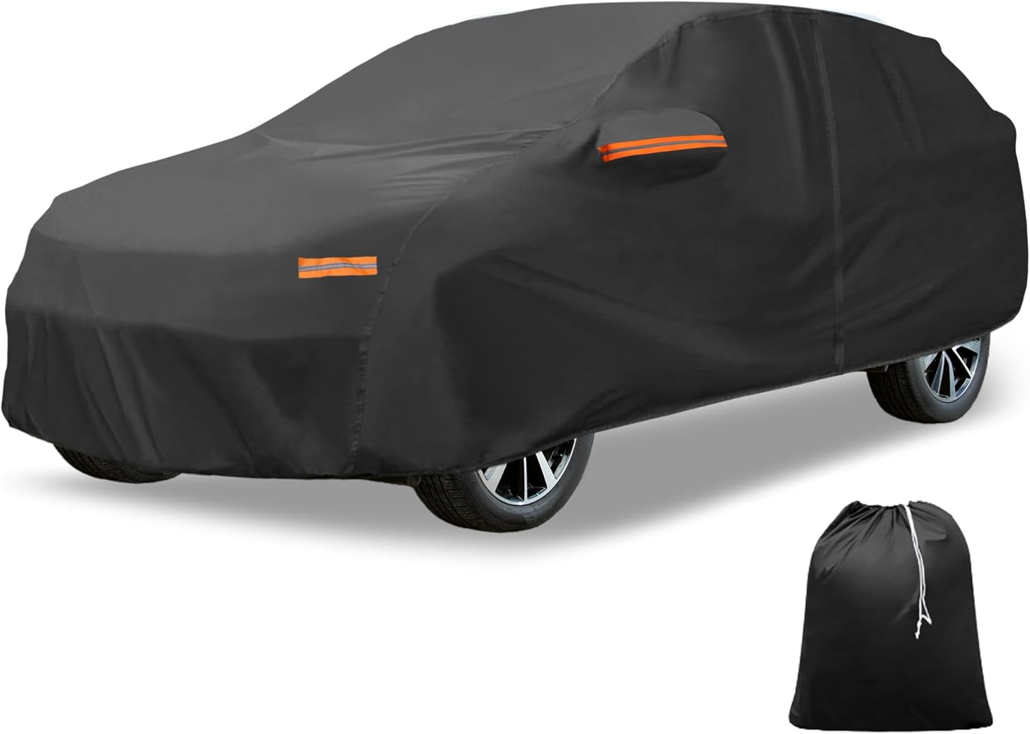 X AUTOHAUX Car Cover Outdoor Waterproof Sun Rain Snow Hail Protection with Left Side Door Zipper Aluminum Film for Honda CR-V