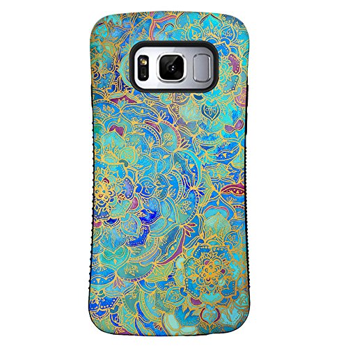 Galaxy S8 Case, ZUSLAB Pattern Design, Shockproof Armor Bumper, Heavy Duty Protective Cover For Samsung Galaxy S8 (Gold Mandala)