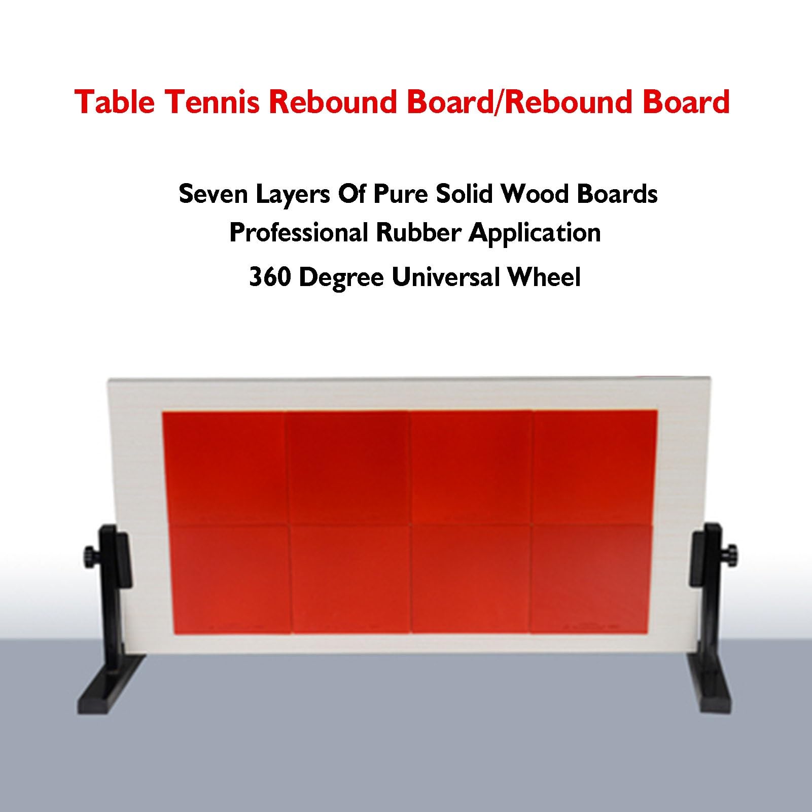 Tavola di Ritorno da Ping Pong, con Altezza Regolabile, Attrezzatura per Allenamento autonomo per Palestra Domestica, Studio della comunità (8 gomme Rosse)