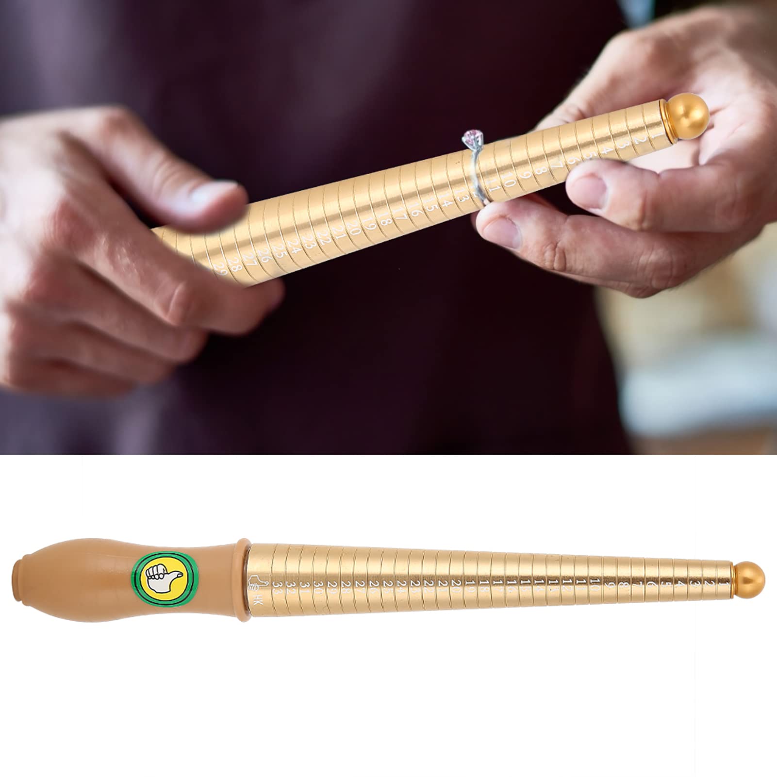 Bague En Bois Mandrin Bâton, Outil De Bijoux Anneau Mandrin, Bijoutiers Robustes Pour Soutenir Les Bagues Maison Fabrication De Bijoux Mesure