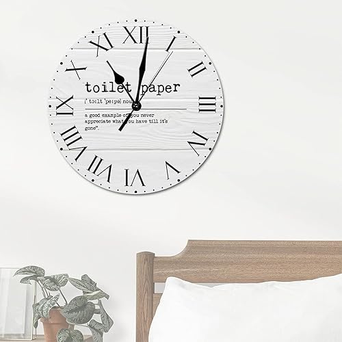 Miniatura 202 de Reloj de PVC con definición psicológica, reloj de pared grande con números romanos inspiración, refranes de inspiración de 12 pulgadas, significado